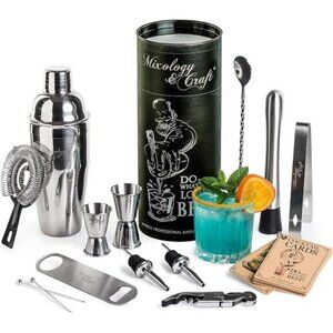 Bartender Kit Cocktail Shaker Set 14 Piece Bar Tools for Home or Professional
